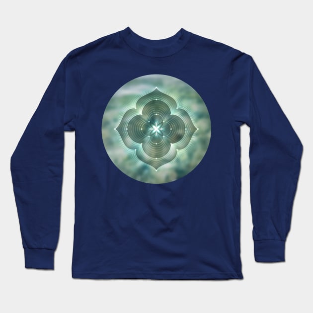 Living water | Sacred geometry Long Sleeve T-Shirt by natasedyakina